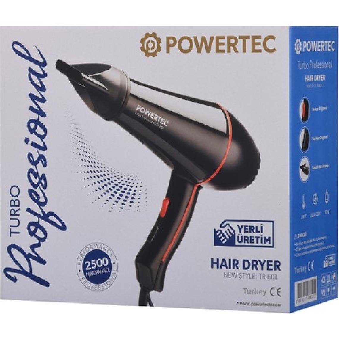 Powertec TR-601 Profesyonel Fön Makinesi 2500watt Performans
