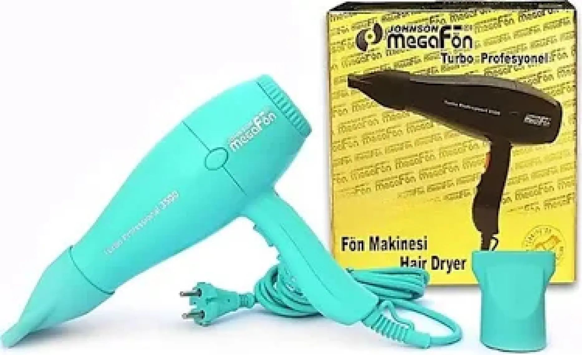 Johnson Megafön Turbo Profesyonel 3500 - 2400W Kuaför Tipi Saç Kurutma / Fön Makinesi