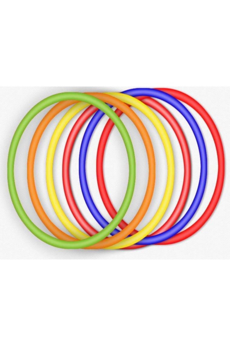 10 Adet 55 Cm Hulahop Renkli Hulahop Bel Inceltici Jimnastik Çemberi Egitici Çember - Hulahoop