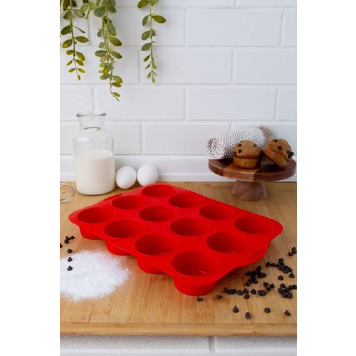 Silicolife SL-030 12'li Silindir Muffin Kek Kalıbı