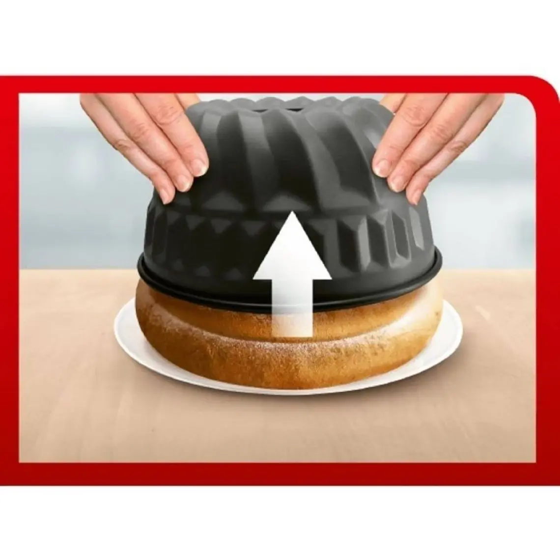 Tefal EasyBake Alman Kek Kalıbı - Yüksek Kalite Karbon Çelik, 22 cm, Yapışmaz Kaplama, Açık Gri Renk