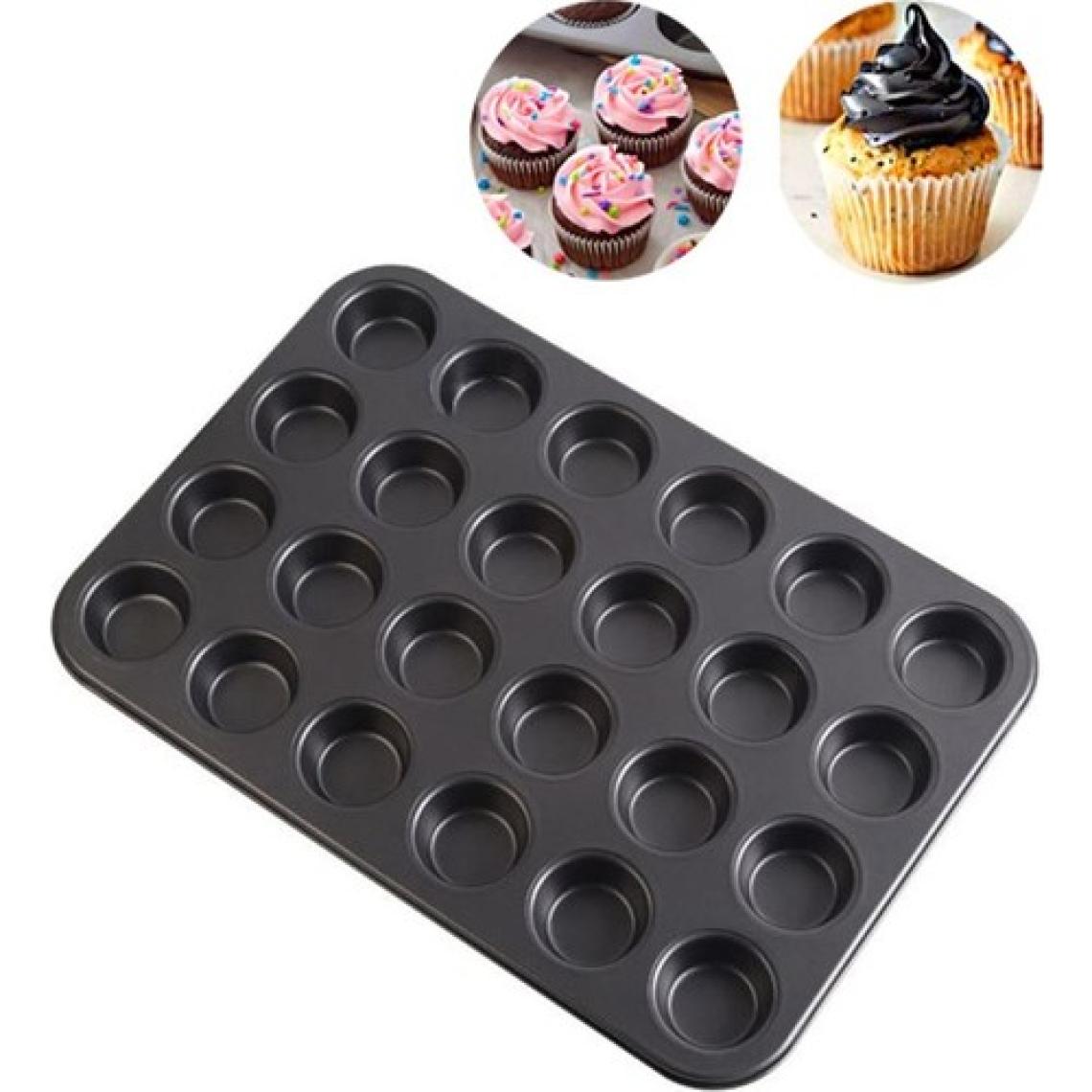 Chavin Karbon Çelik 24 Lü Muffin Cupcake Kek Pişirme Kalıbı CIN801SY