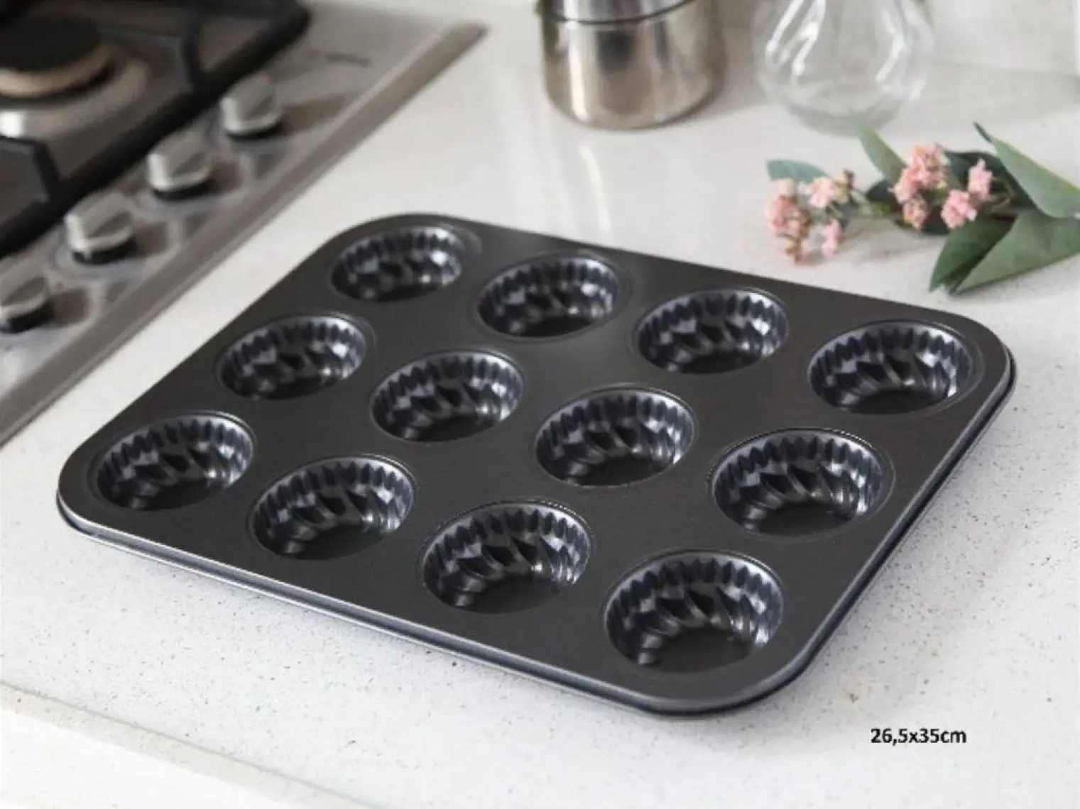 Gönül Metal 12'li Muffin Kalıbı