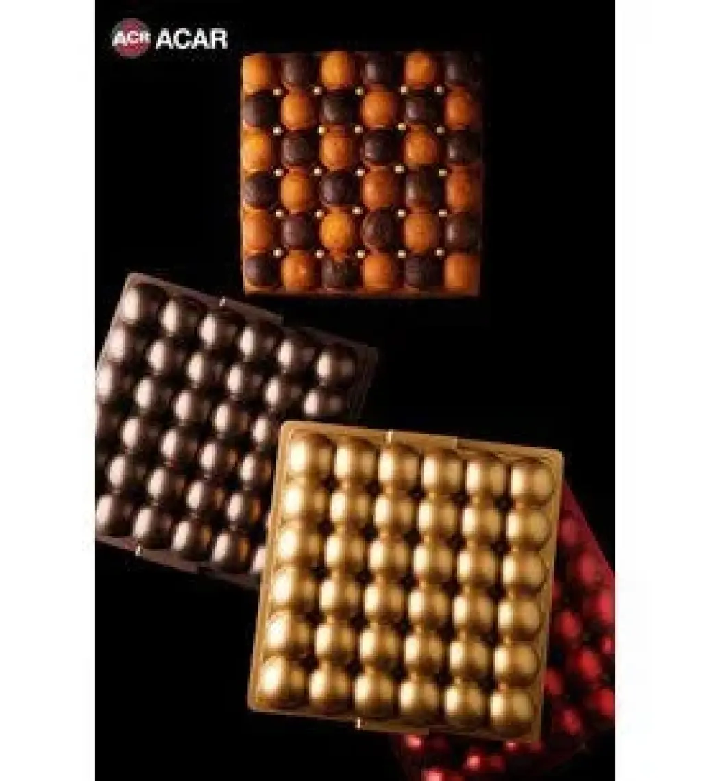 Acar Atom 28X6 cm Döküm Granit Kare Kek Kalıbı Bronz 11736
