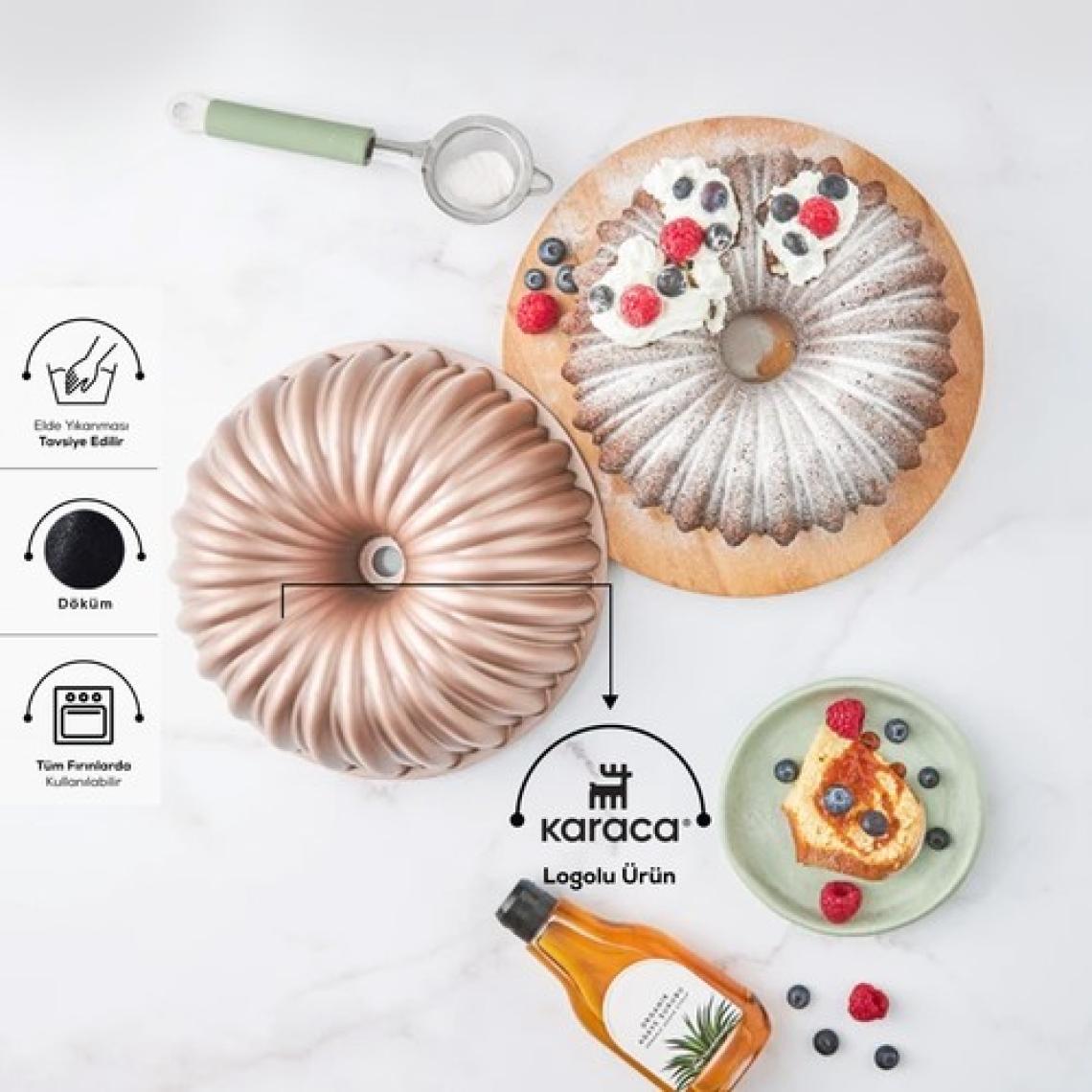 Karaca Cake Pro Dilimli Döküm Kek Kalıbı Rose Gold