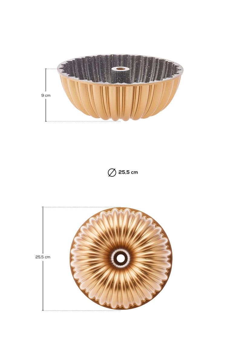 Karaca Cake Pro Dilimli Döküm Kek Kalıbı Gold