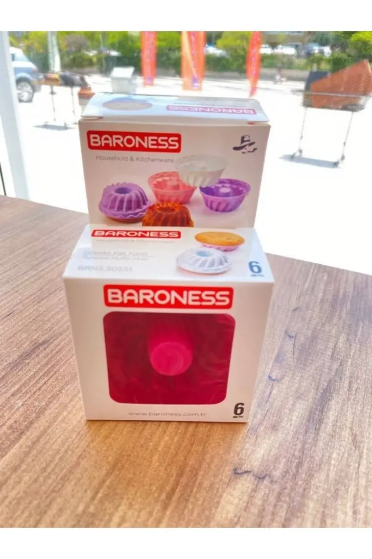 Baroness Silikon 6'lı Göbekli Mini Kek Muffin Kalıbı