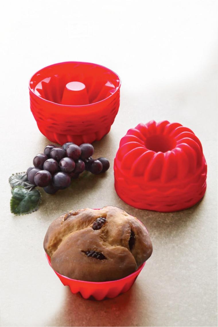 Grimor Life 12 Li Yıkanabilir Mini Kek Muffin Pişirme Kalıbı, Silikon Muffin, Cupcake Kalıbı Karma