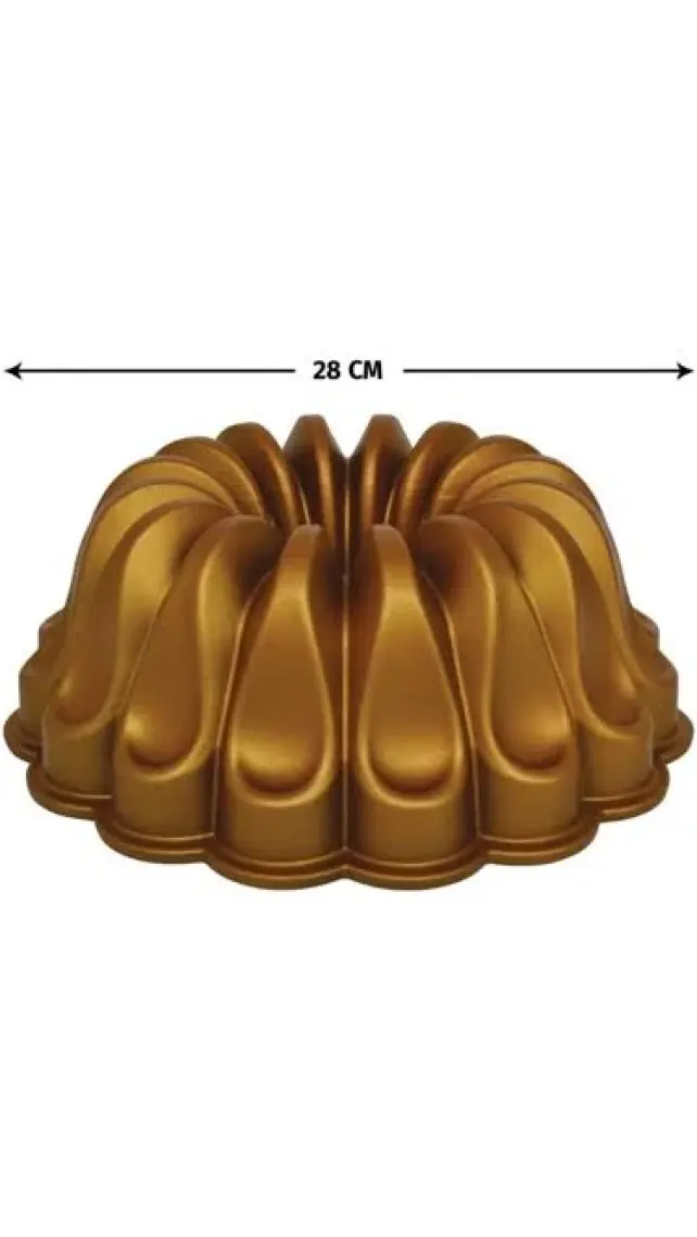 Meşeler Extra Döküm Granit 28 Cm. Kek Kalıbı Gold