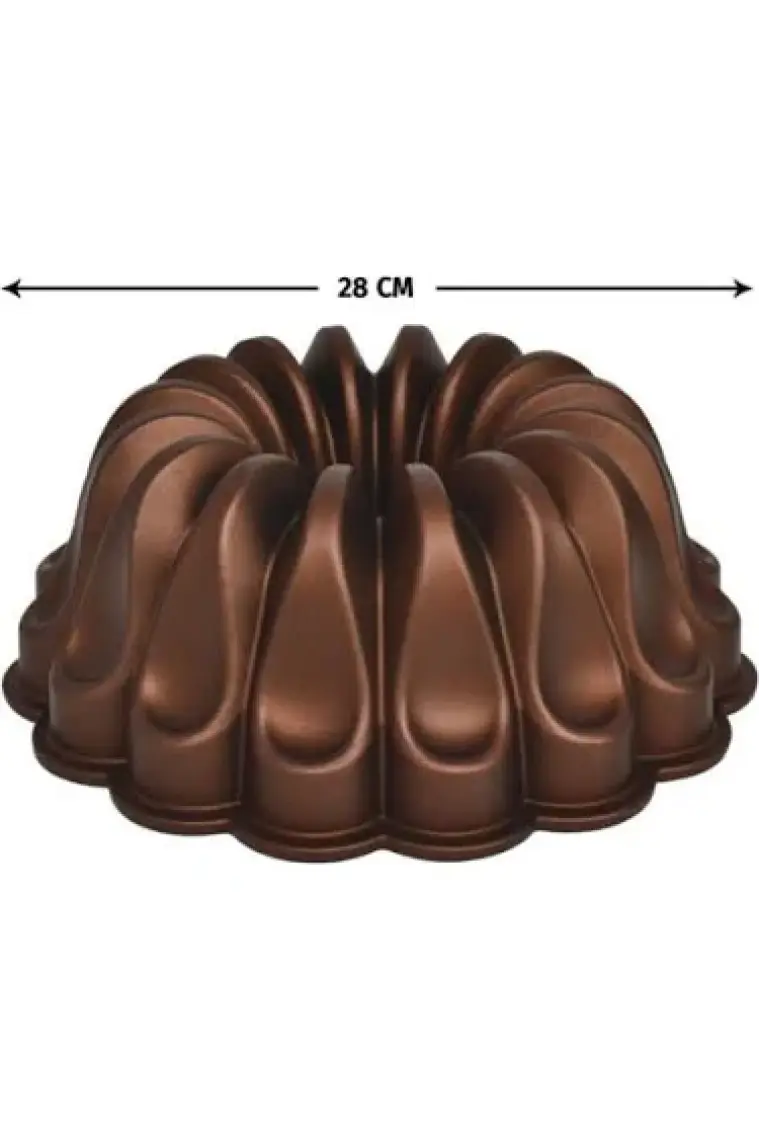 Meşeler Extra Döküm Granit 28 cm Kek Kalıbı Bakır