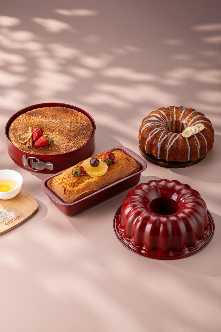 Emsan Wellbake 3'lü Kek Kalıbı Seti