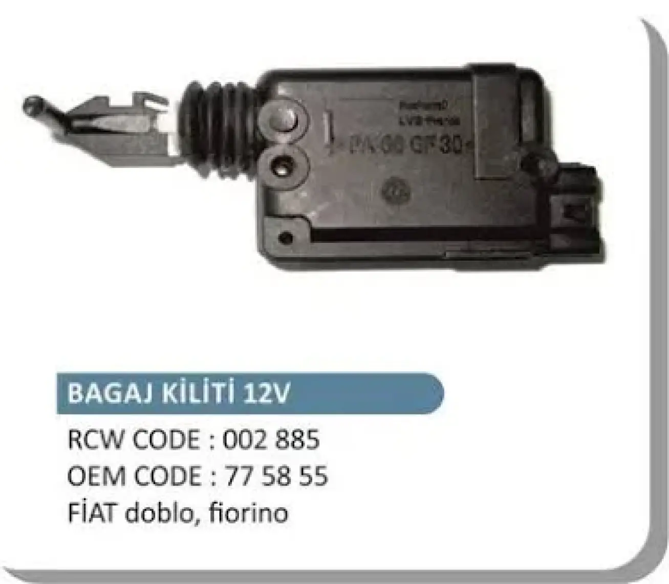 ROCKSWELL Doblo Bagaj Kilit Motoru Rockswell