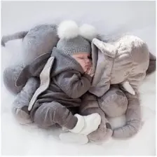 Oyuncak Uyku Arkadaşım Jumbo Fil Gri - 60 cm Gri 60 cm