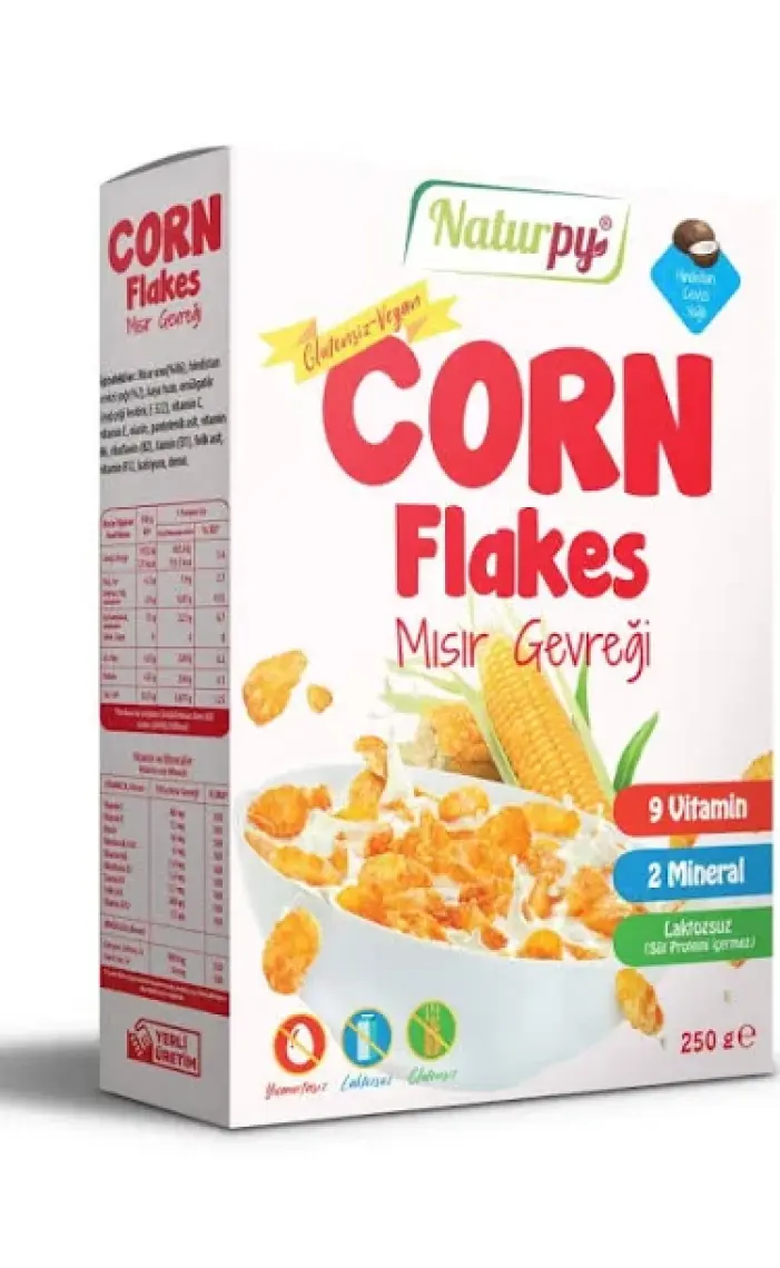 Corn Flakes Yerli Üretim Mısır Gevreği Glutensiz