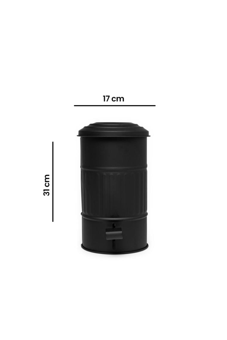 Banyo Çöp Kovası - Siyah - 5 Lt
