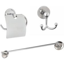 Lucena Üçlü Banyo Eko Aksesuar Seti - Uzun Havluluk - Banyo Askısı - Tuvalet Kağıtlık