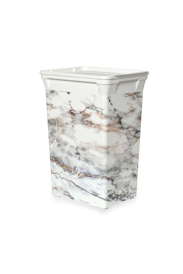 Trash Bin Marble Mutfak Çöp Kovası - 40 Litre