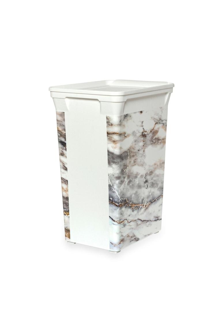 Trash Bin Marble Mutfak Çöp Kovası - 40 Litre