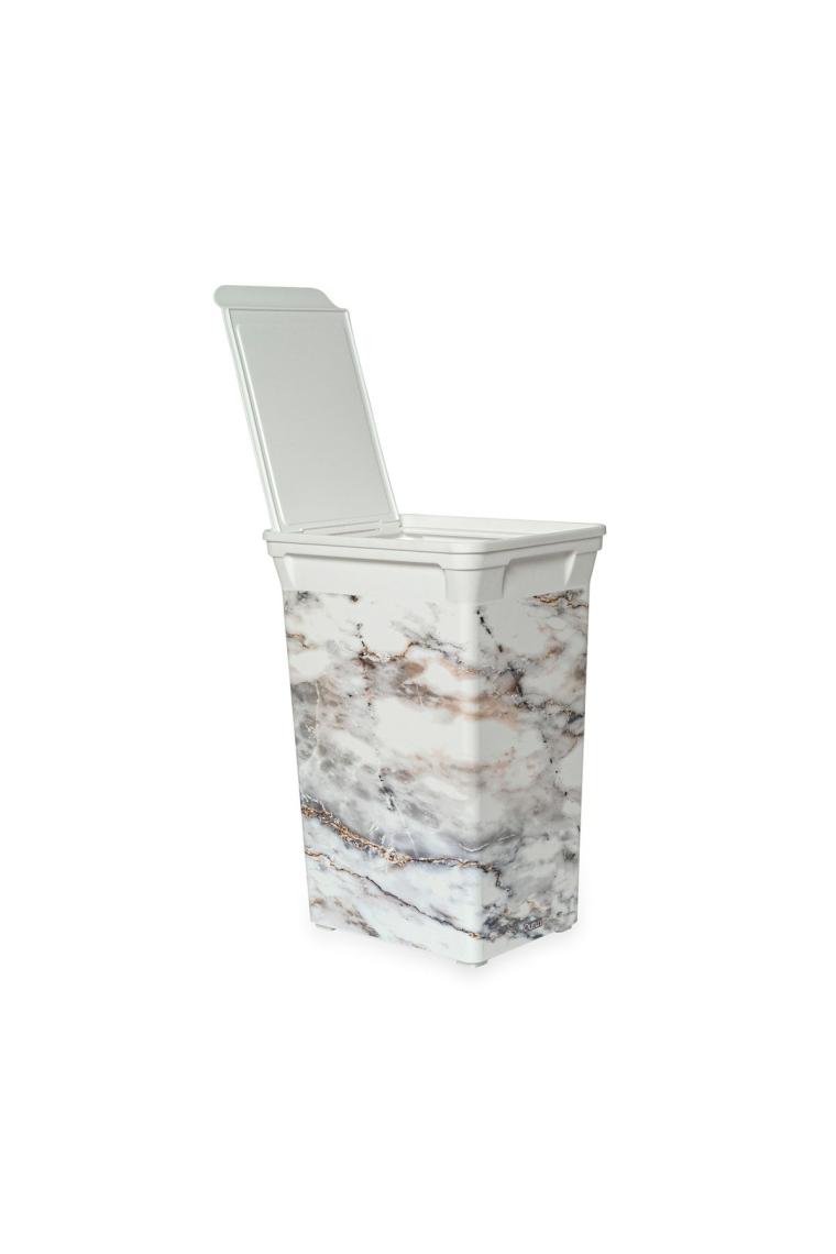 Trash Bin Marble Mutfak Çöp Kovası - 40 Litre