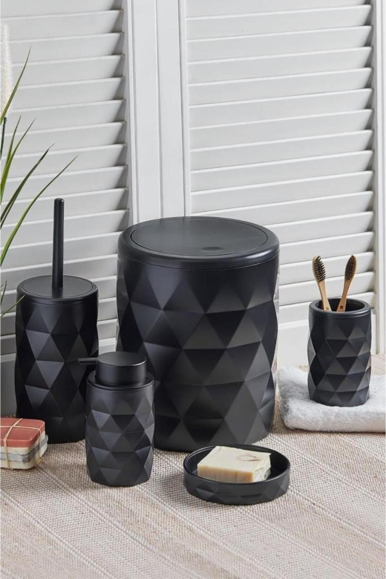 13224 Diamond Black Banyo Takımı 5 Parça