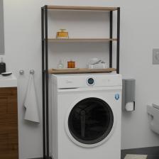 Çamaşır Makinasi Üstü Düzenleyici Raf Banyo Dolabı Rafı Makina Üstü Dolap Raf Atlantik Çam