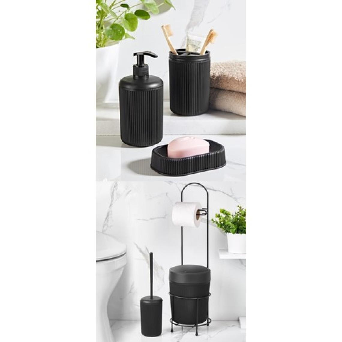 Orsa Home 6 Parça Banyo Seti Metal Stantlı Çöp Kovalı Wc Kağıtlık ve Tuvalet Fırçası Katı - Sıvı Sabunluk Diş Fırçalık