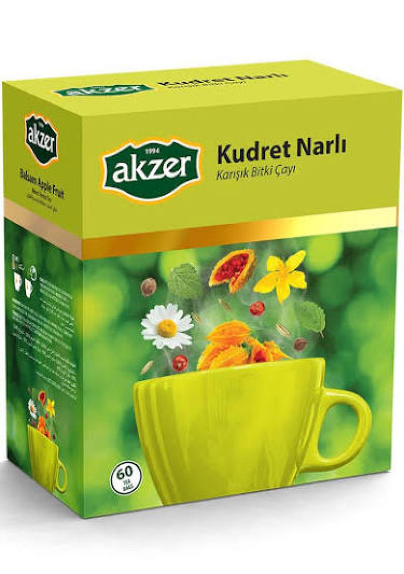 Akzer Kudret Narlı Karışık Bitkisel Çay 60 Poşet