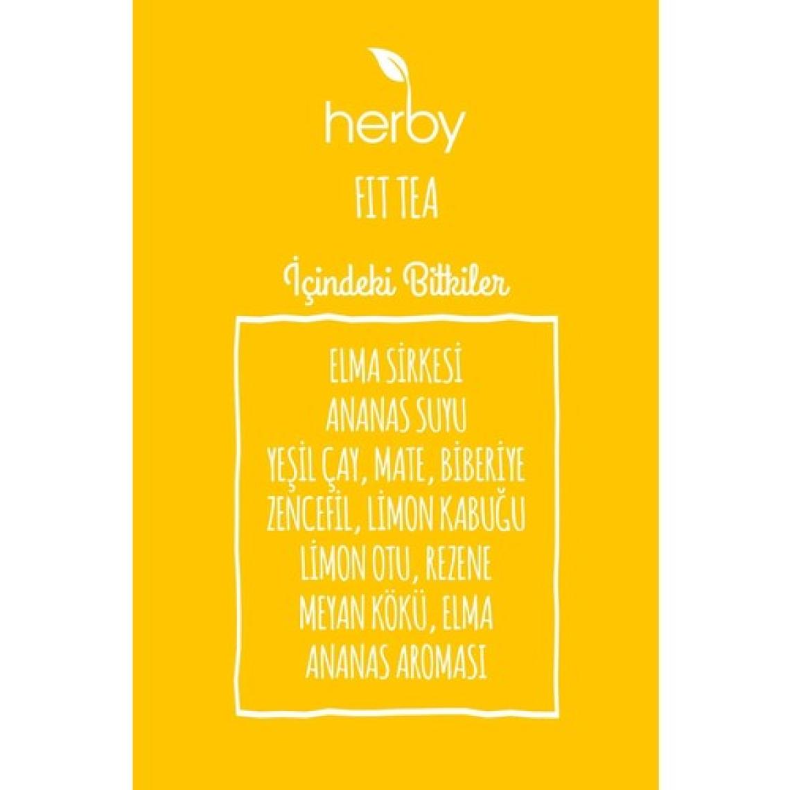 Herby Fit Tea Elma Sirkeli Ananaslı Diyete Destek Form Bitki Çayı