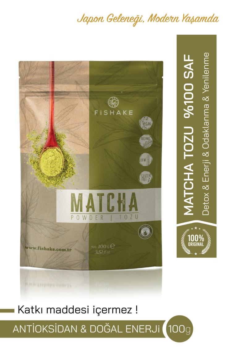 FiShake Organik Matcha Tozu / Powder Premıum Kalite