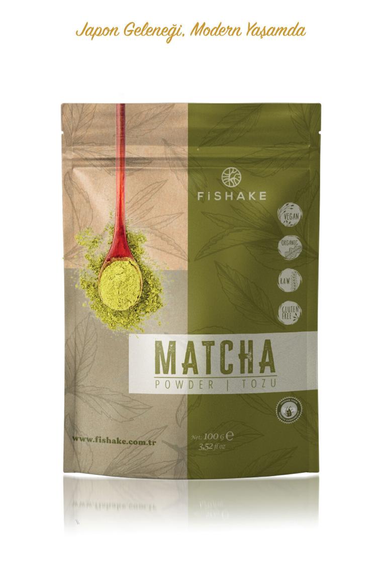 FiShake Organik Matcha Tozu / Powder Premıum Kalite