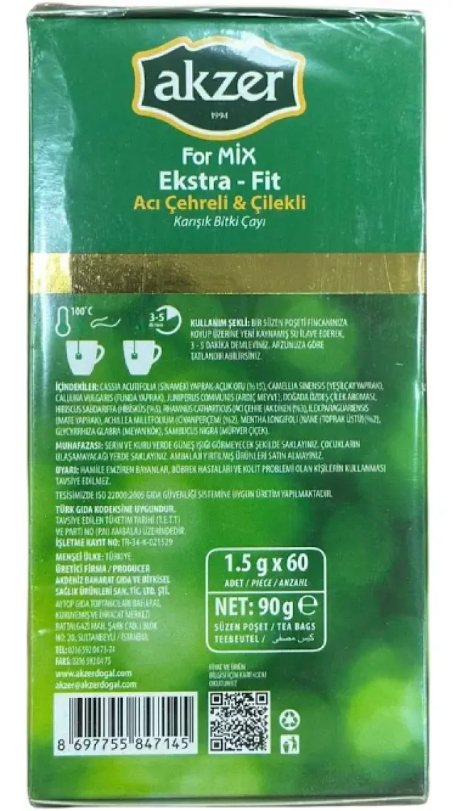 Akzer For-mix Ekstra (F) Çay 60lı