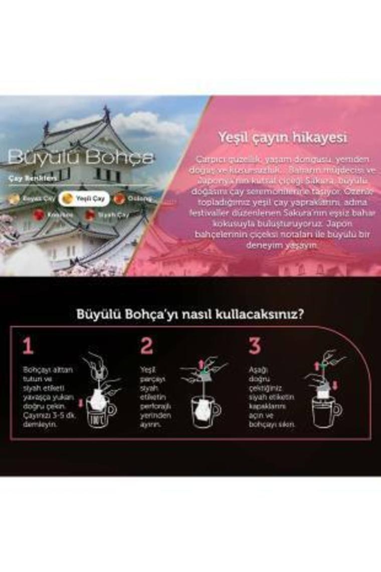 Doğadan Büyülü Bohça Sakura Yeşil Çay 10'lu