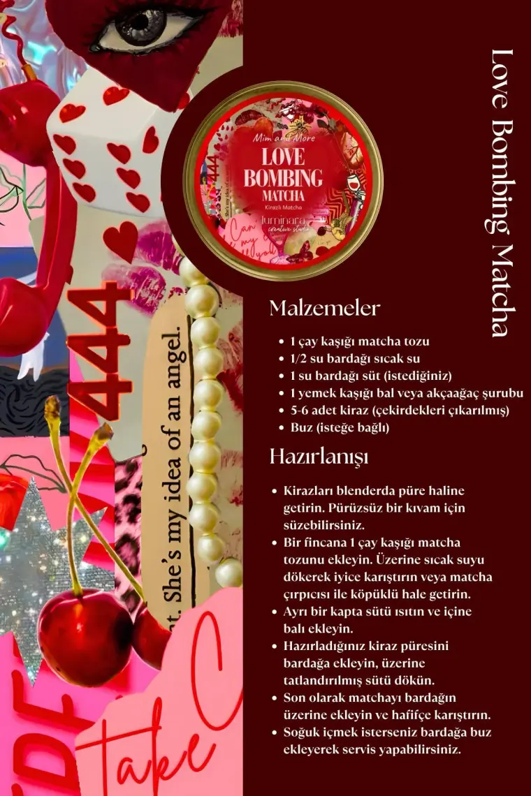 Mim And More Love Bombing Matcha - Kiraz Aromalı Matcha 25 gr