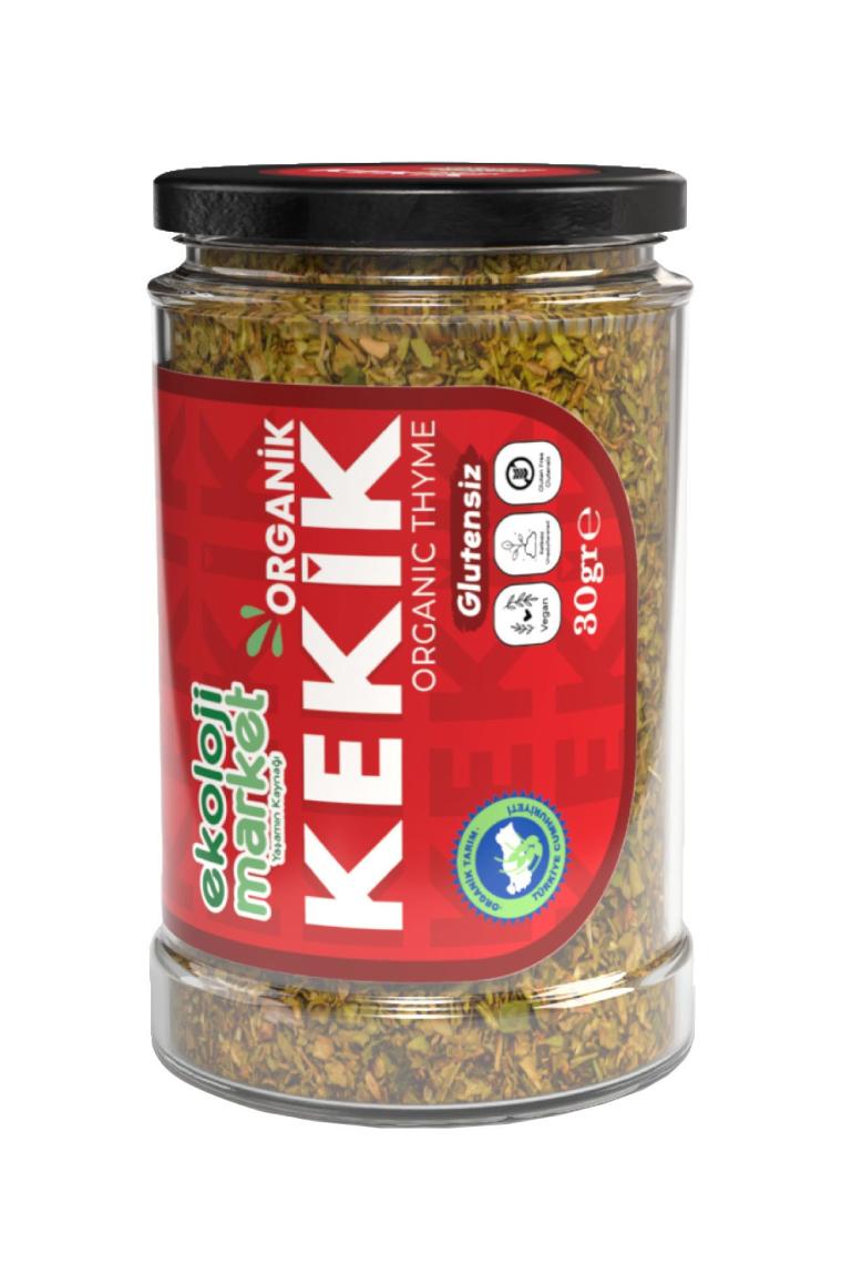 Organik Glutensiz Kavanoz Kekik 30 gr