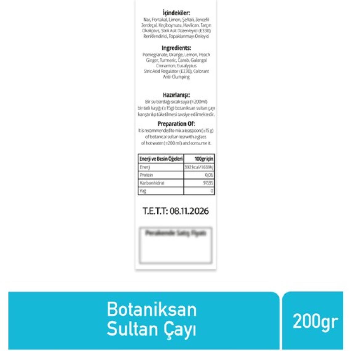 Botaniksan Sultan Çayı 200 gr