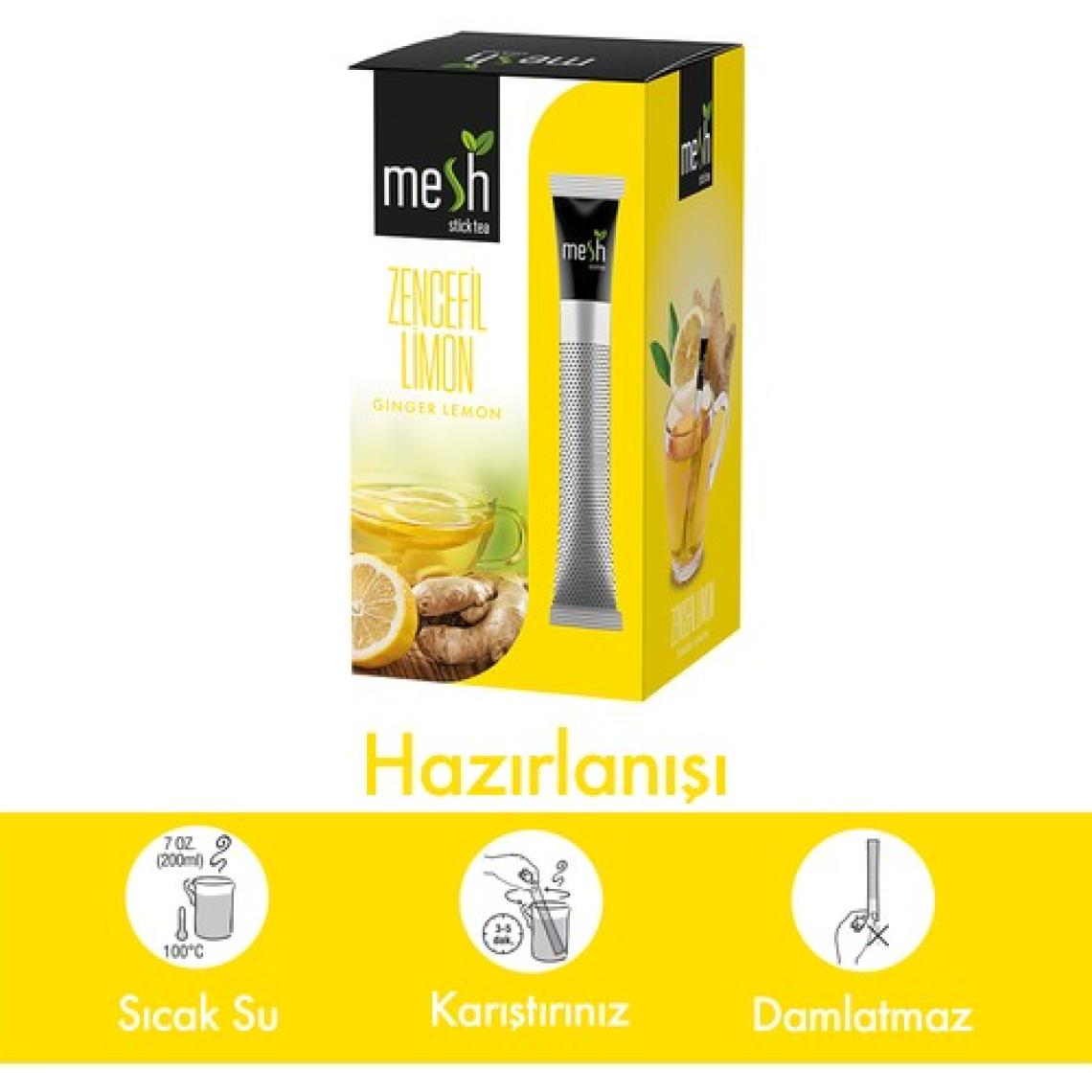 Mesh Stick Zencefil Limon Bitki Çayı 2 Paket Bir Arada
