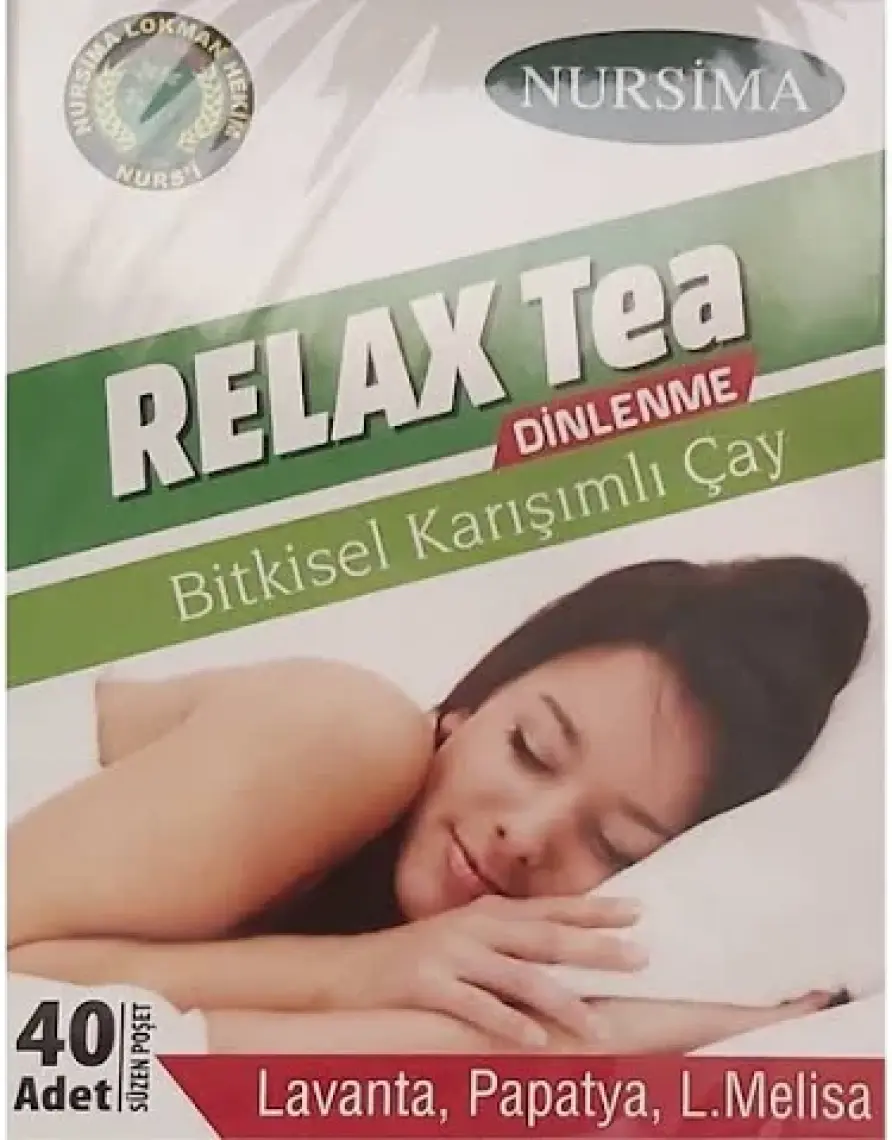 Nursima Relax Tea Bitkisel Karışımlı Çay 40 Lı Süzen Poşet
