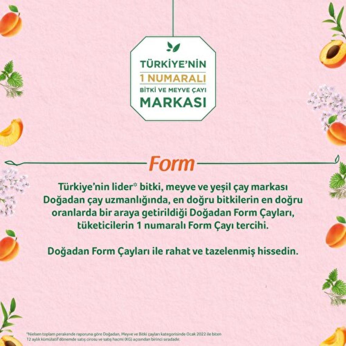 Doğadan Form Kayısılı Bitki Çayı 20'li