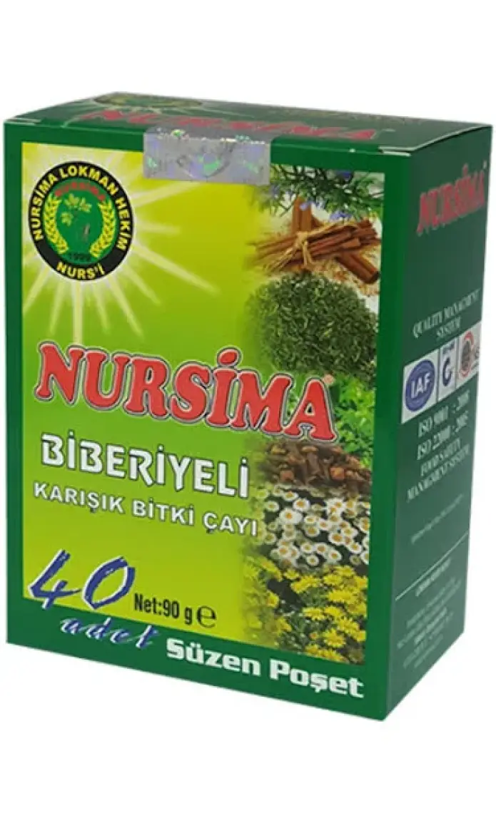 Nursima Biberiyeli Karışık Bitki Çayı 40 Lı Süzen Poşet