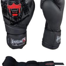 Yakuza Boks Eldiveni Muay Thai Kick Boks Eldiveni Ve Whiteface Boks Bandajı 2’li Set