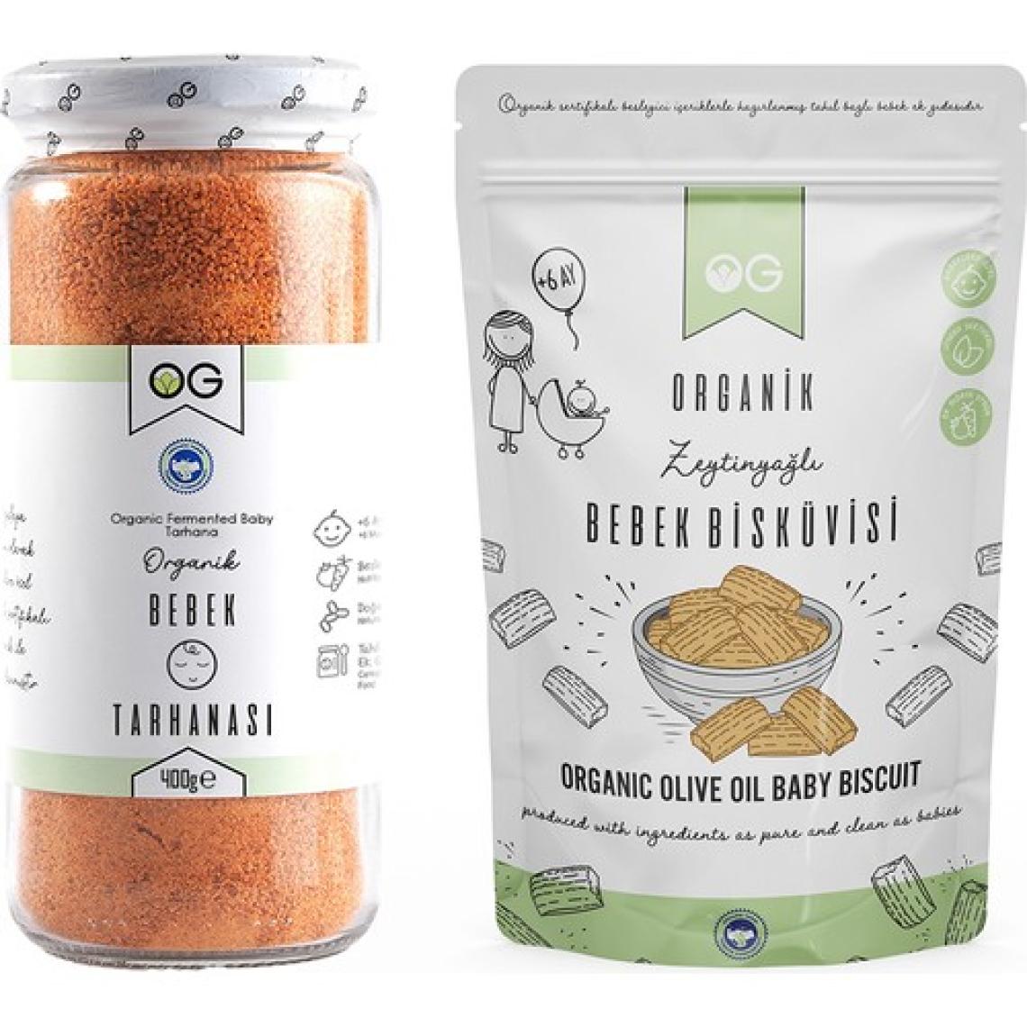 OG natural Organik Bebek Tarhanası ve Organik Bebek Bisküvi seti +6 Ay