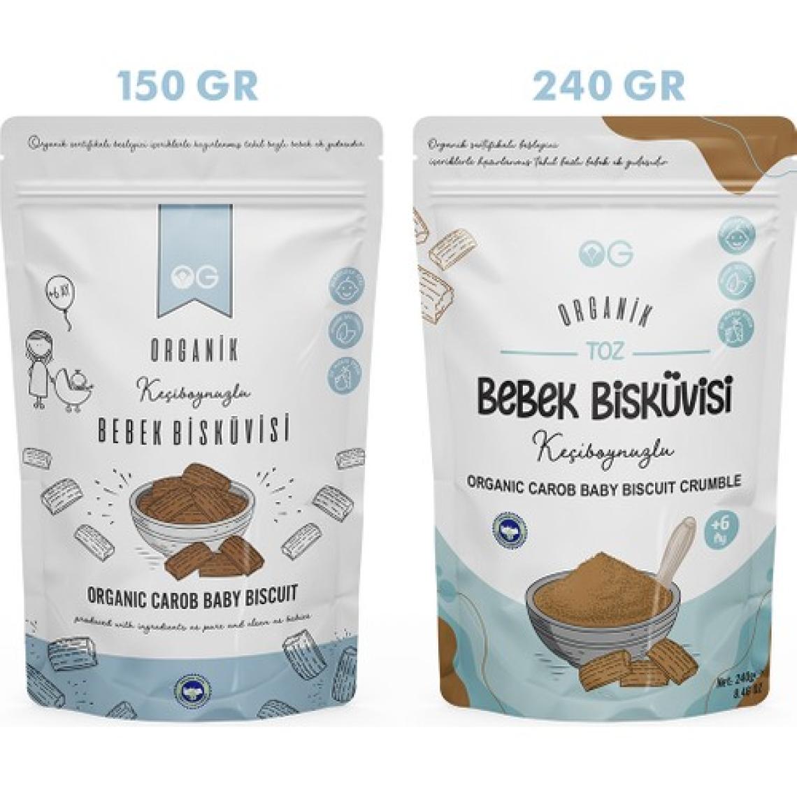 OG natural Organik Keçiboynuzlu Bebek Bisküvisi ve Keçiboynuzlu Bebek Bisküvi tozu seti