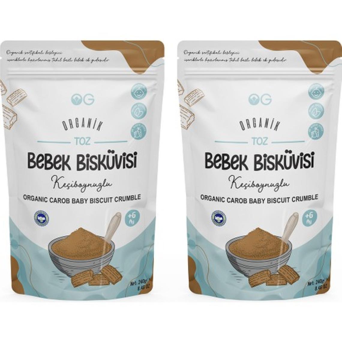 OG natural 2'li Organik Keçiboynuzlu Toz Bebek Bisküvi Seti +6 Ay
