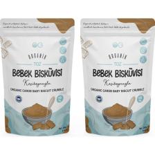 OG natural 2'li Organik Keçiboynuzlu Toz Bebek Bisküvi Seti +6 Ay