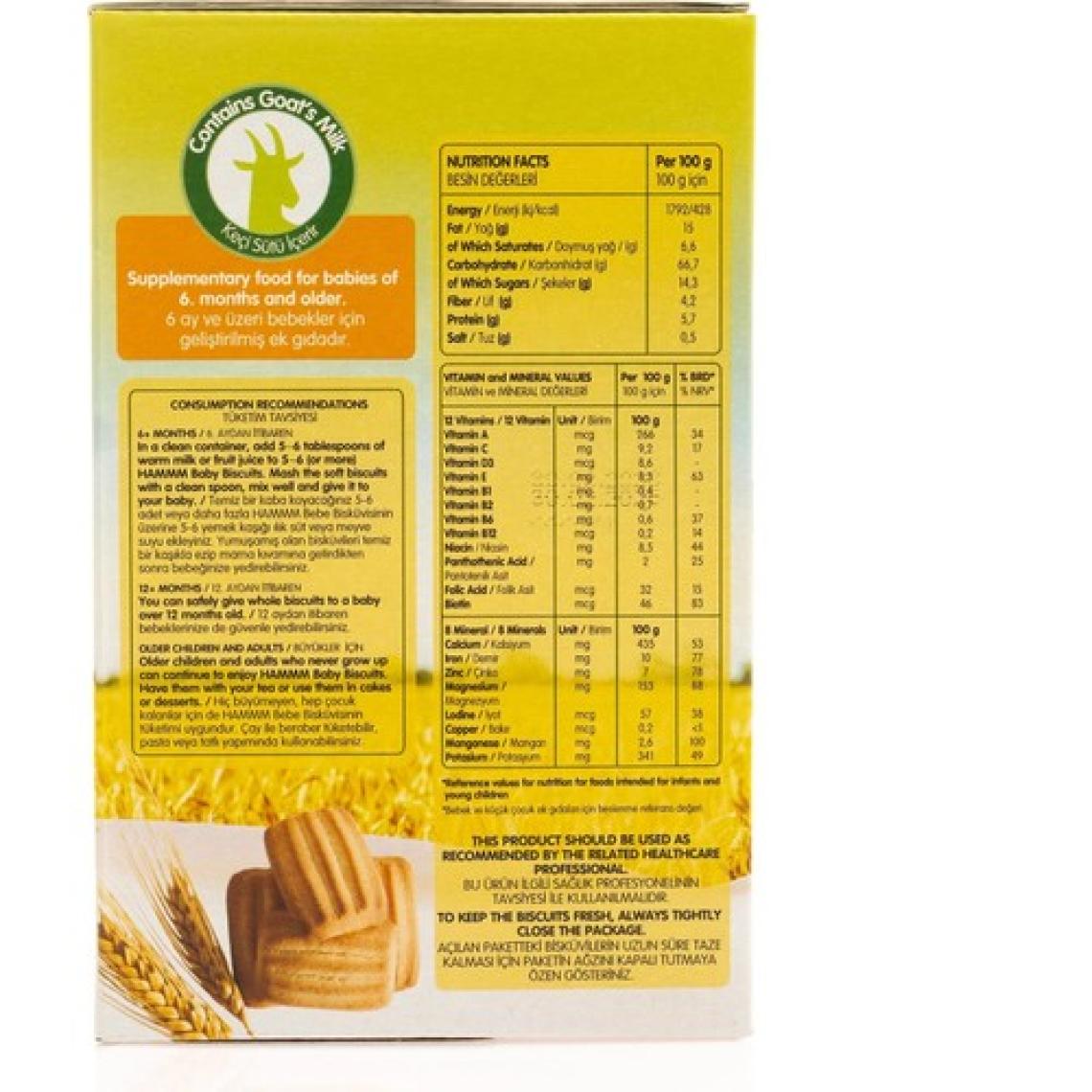 Hammm Keçi Sütlü Bebek Bisküvisi 400 gr