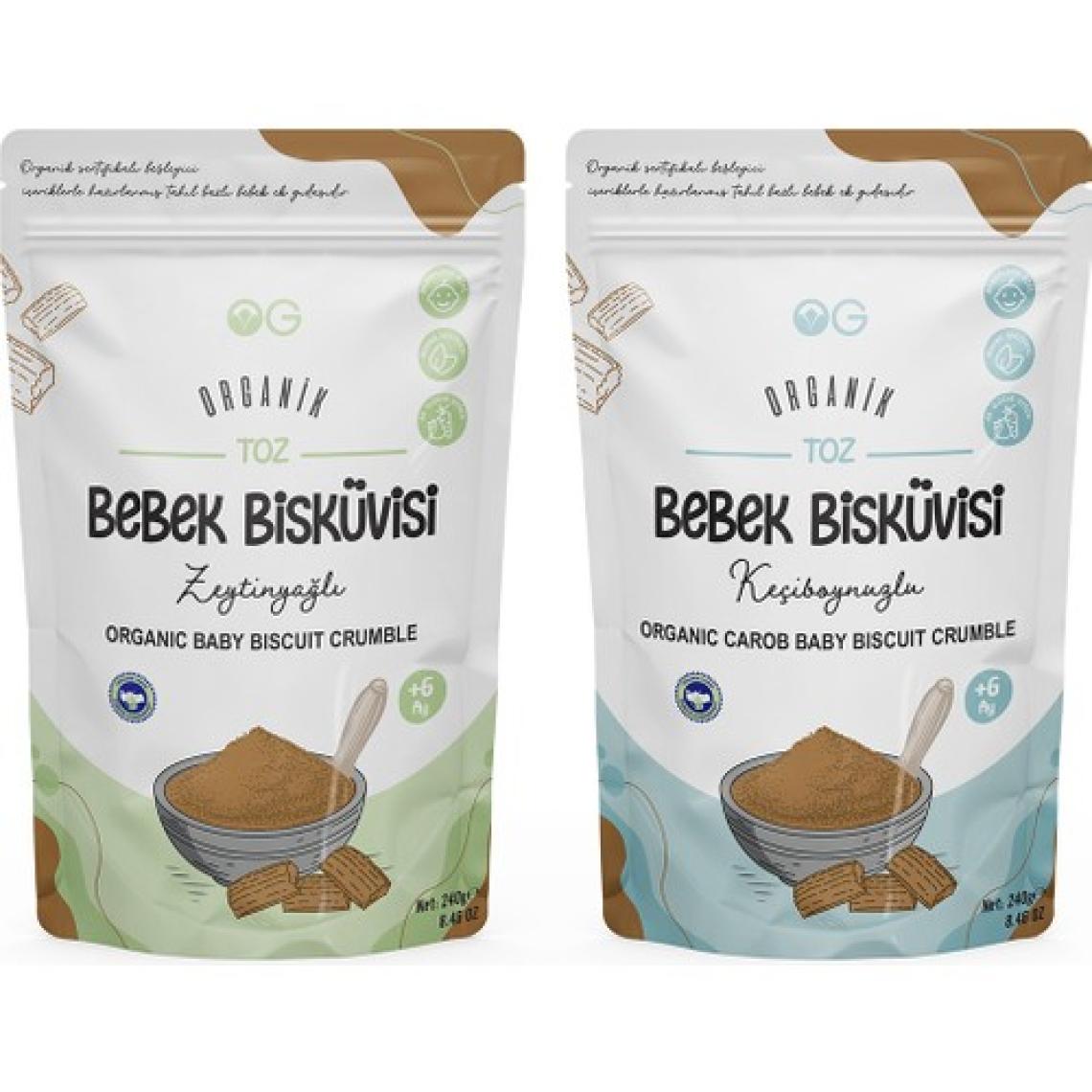 OG natural Organik Keçiboynuzlu Ve Zeytinyağlı Bisküvi Tozu Seti +6 Ay
