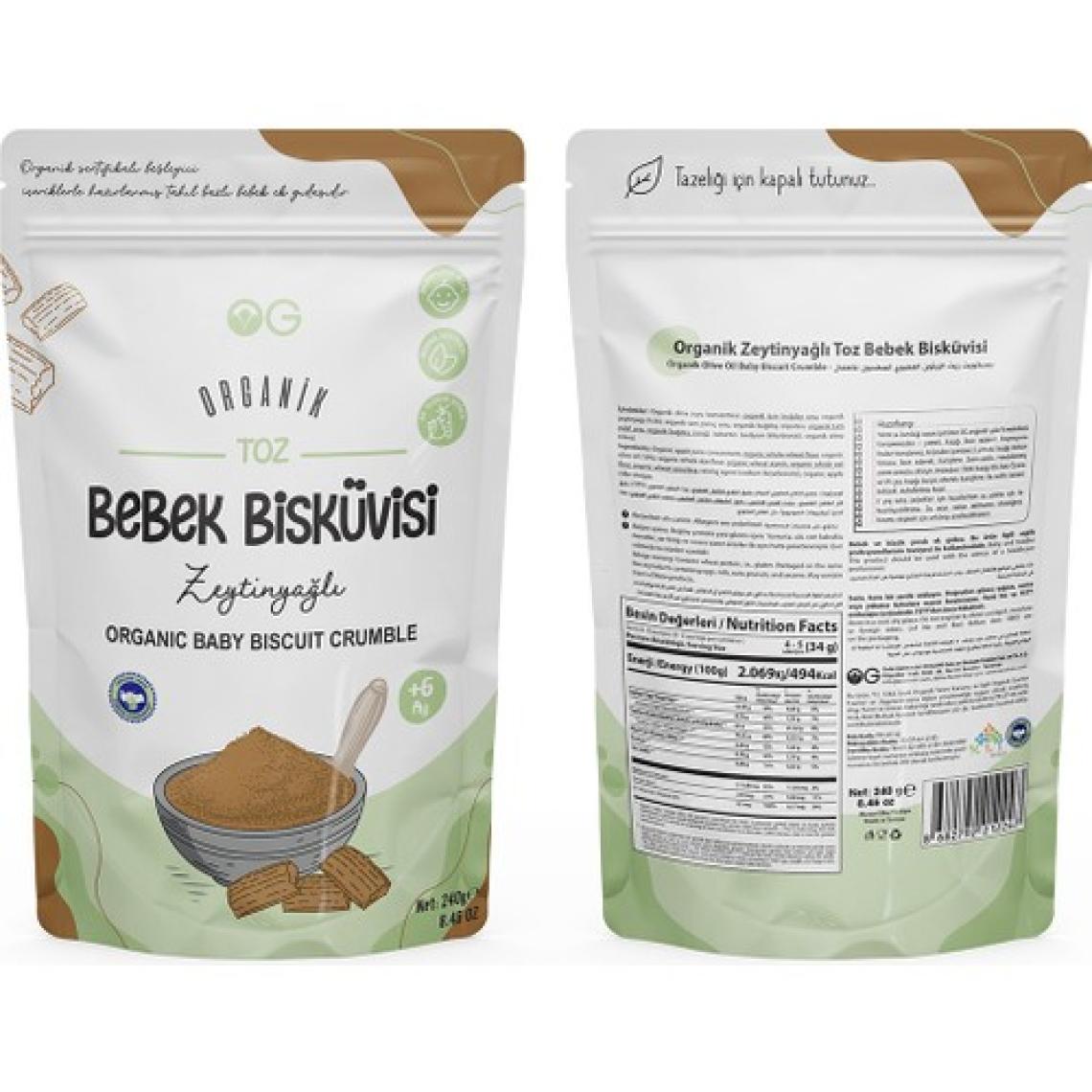 OG natural Organik Keçiboynuzlu Ve Zeytinyağlı Bisküvi Tozu Seti +6 Ay