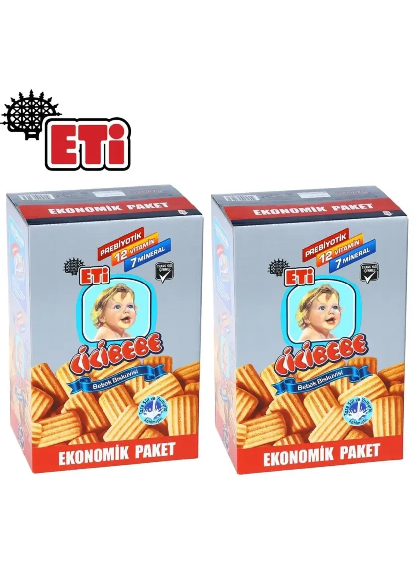 Eti Cici Bebe Bisküvisi 1000 gr Kutu (2'li Set)