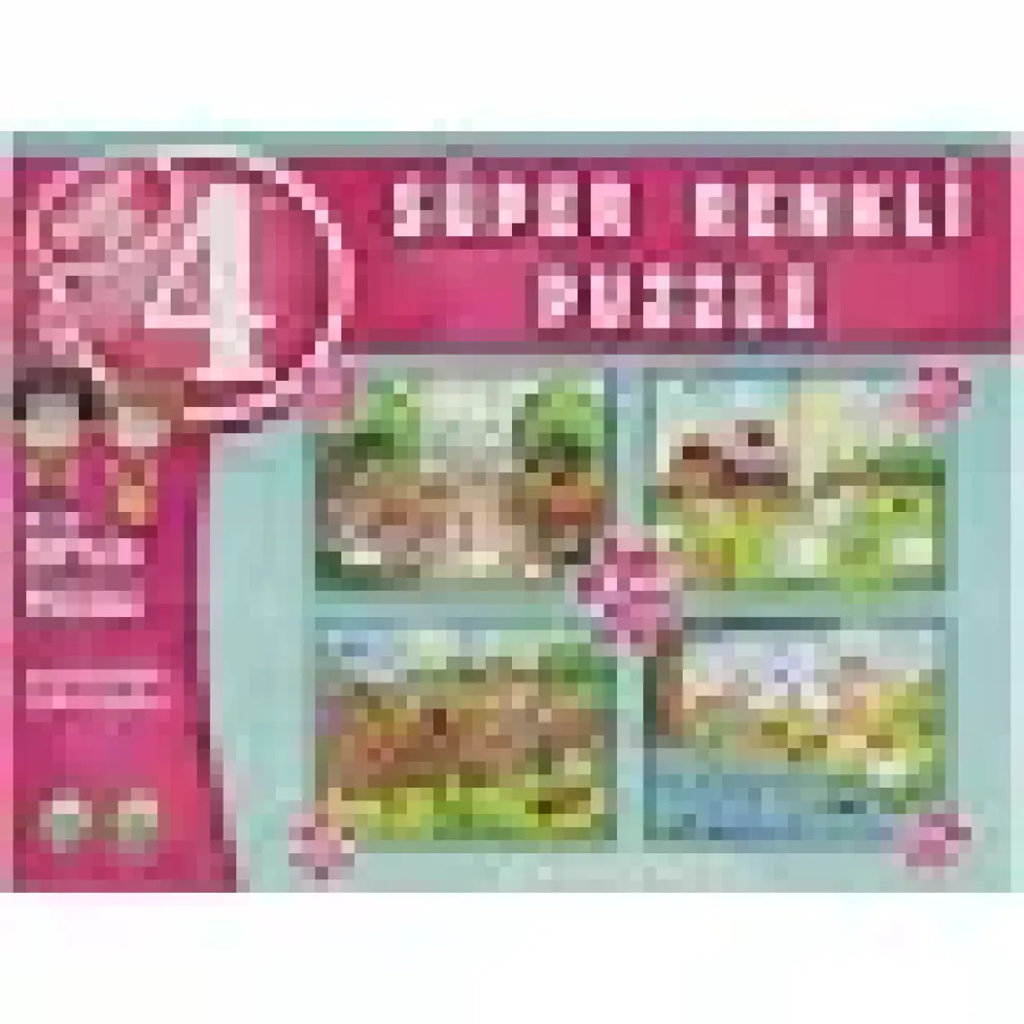 Diytoy Çiftlik Süper Renkli Puzzle (4 Adet Puzzle)