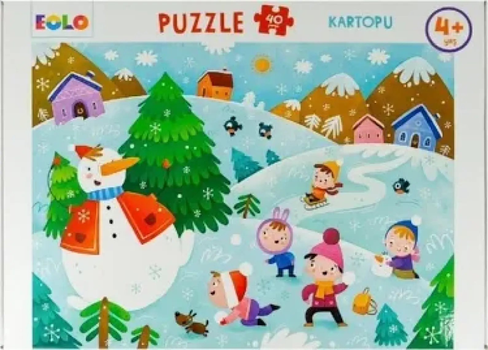 40 Parça Yer Puzzle – Kartopu Temalı